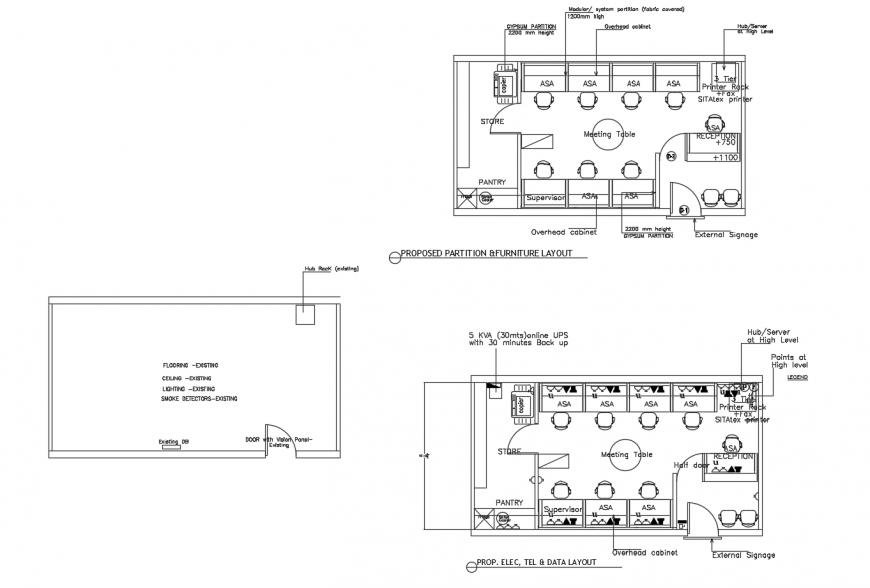 Drawing of airport office 2d details AutoCAD file