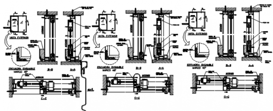 Aluminum Window Drawing Details AutoCAD DWG File for Designers