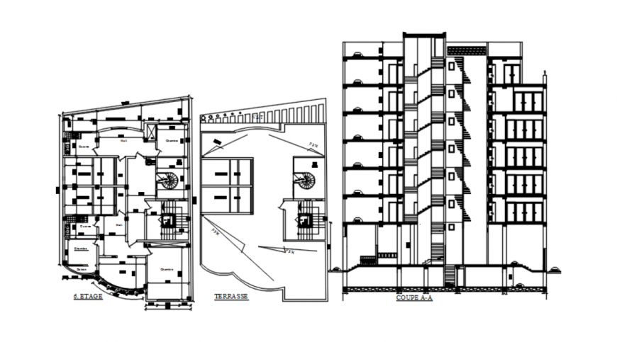 Drawing of apartment-commercial detail AutoCAD files