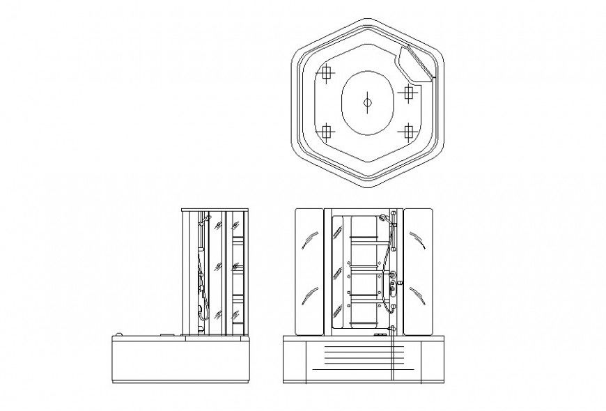 Drawing of bathtub block AutoCAD file