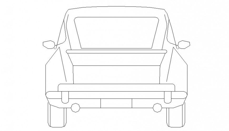 Drawing of car transportation blocks 2d view elevation autocad software file