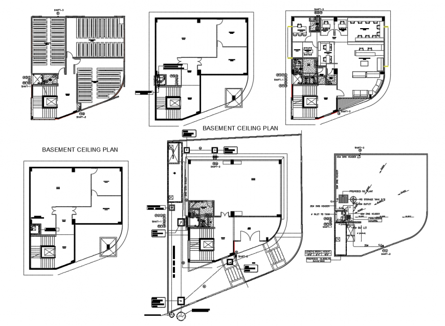 Drawing of classes design 2d details AutoCAD file