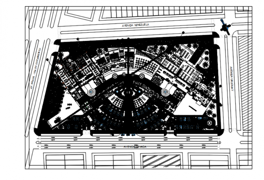 Drawing of commercial building AutoCAD file