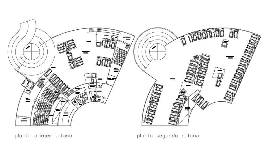 Drawing of cultural center 2d details AutoCAD file
