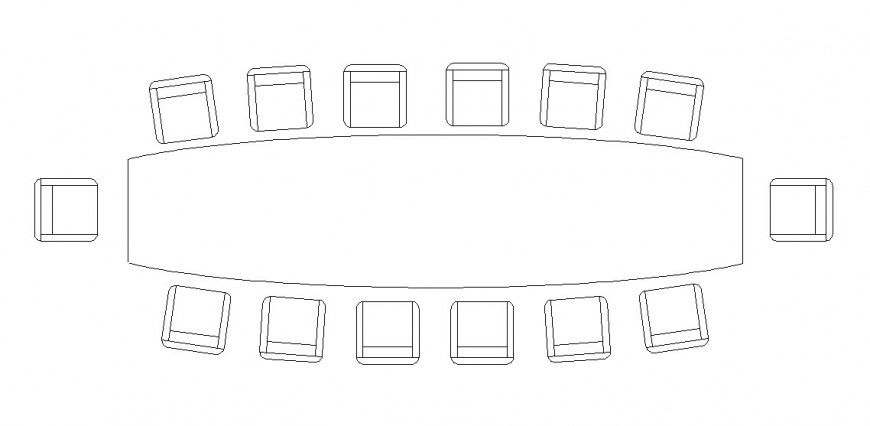 Drawing of dining table furniture blocks AutoCAD file