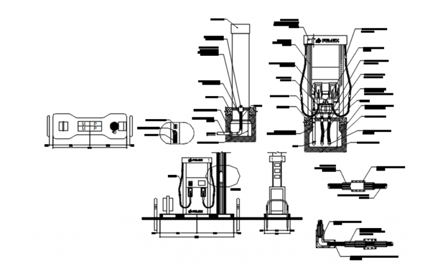 Drawing of dispenser 2d details AutoCAD file