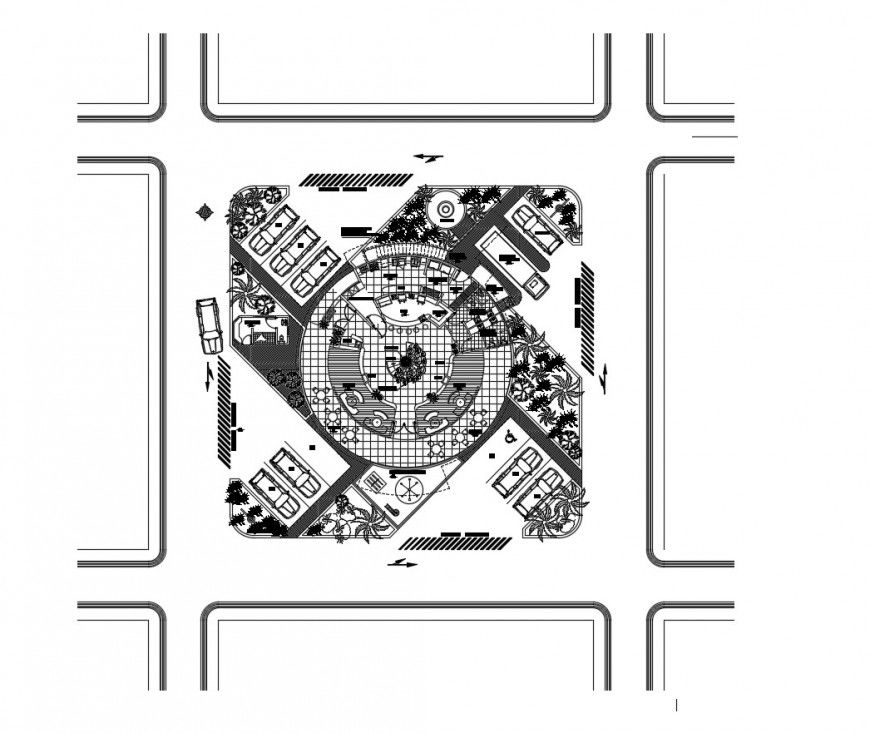 Drawing of ecological restaurant 2d model details AutoCAD file