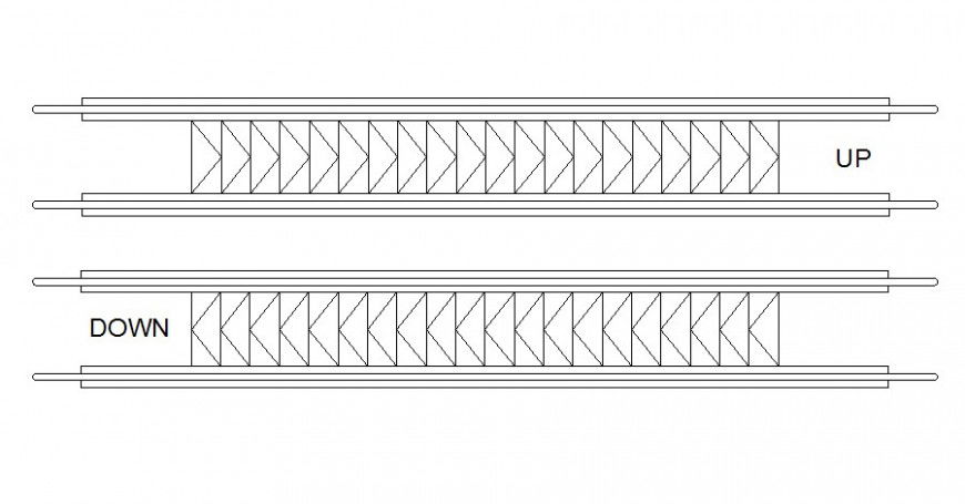 Drawing of elevators 2d view shown in autocad software