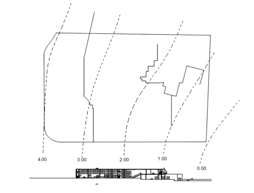 Drawing of executive hotel section details autcad file