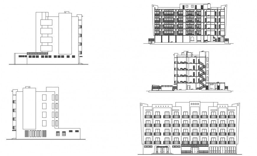 Drawing of four-star hotel 2d details AutoCAD file