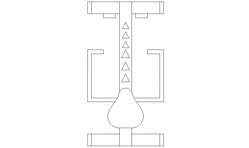 Drawing of gym blocks elevation 2d view in autocad
