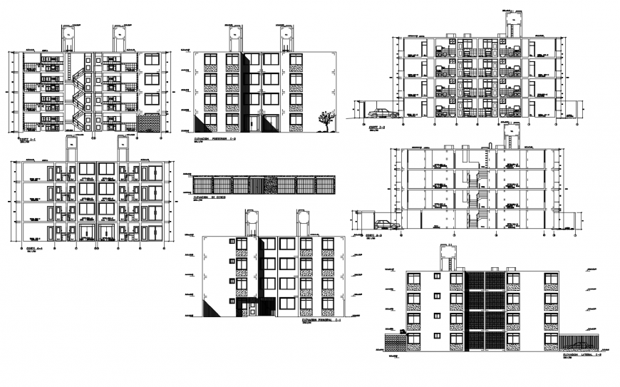 Drawing of high rise building AutoCAD file