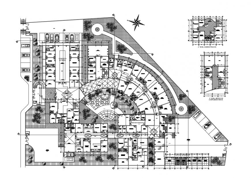 Drawing of hospital 2d design details AutoCAD file
