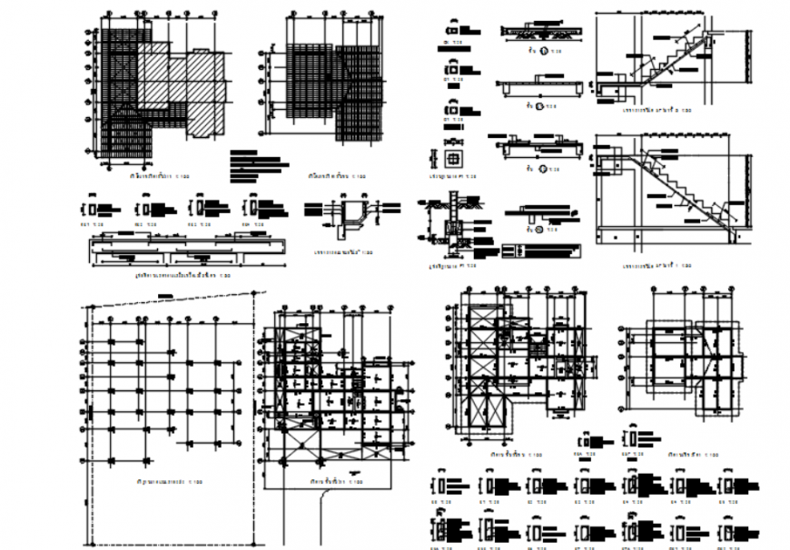 Drawing of house 2d detail AutoCAD file