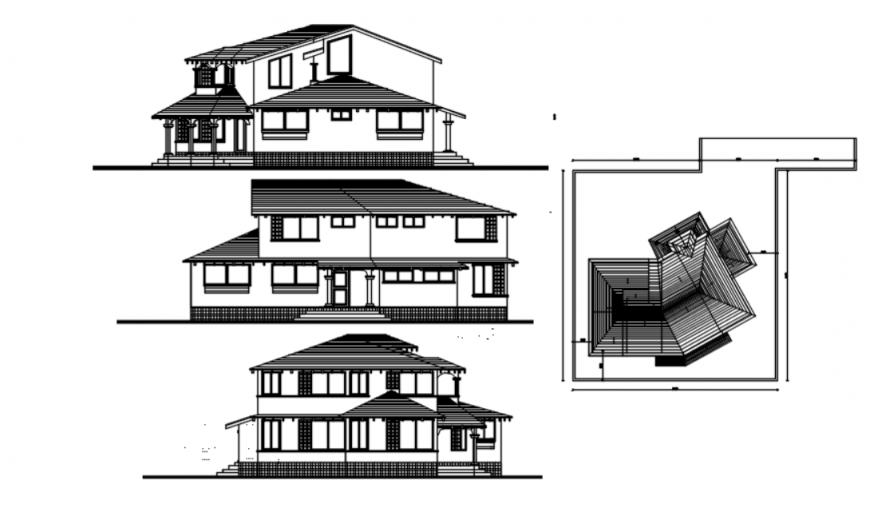 Drawing of house 2d detail plan autocad file