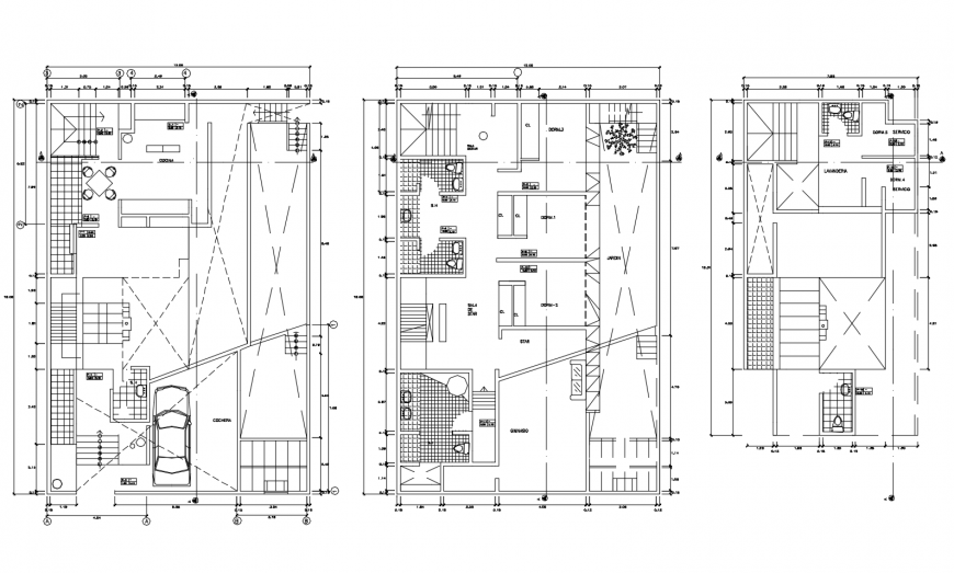 Drawing of house model design AutoCAD file
