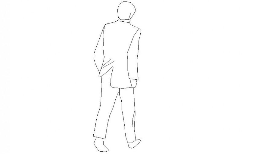 Drawing of human figure cad 2d block autocad file