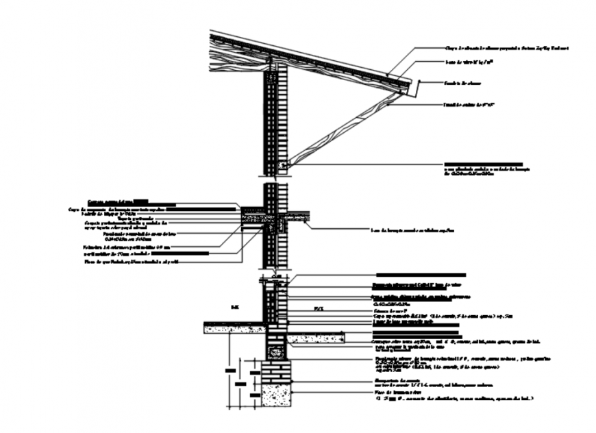 Drawing of integral constructive detail AutoCAD file