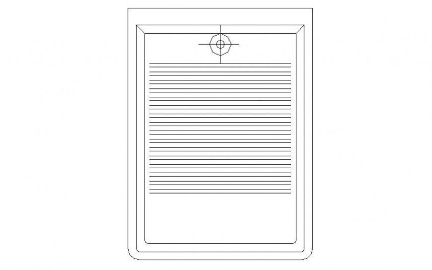 Drawing of kitchen sink elevation in autocad file