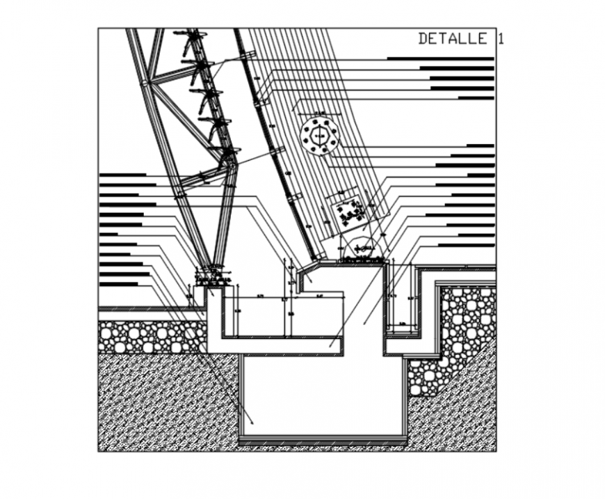 Drawing of laminated support beam detail AutoCAD file