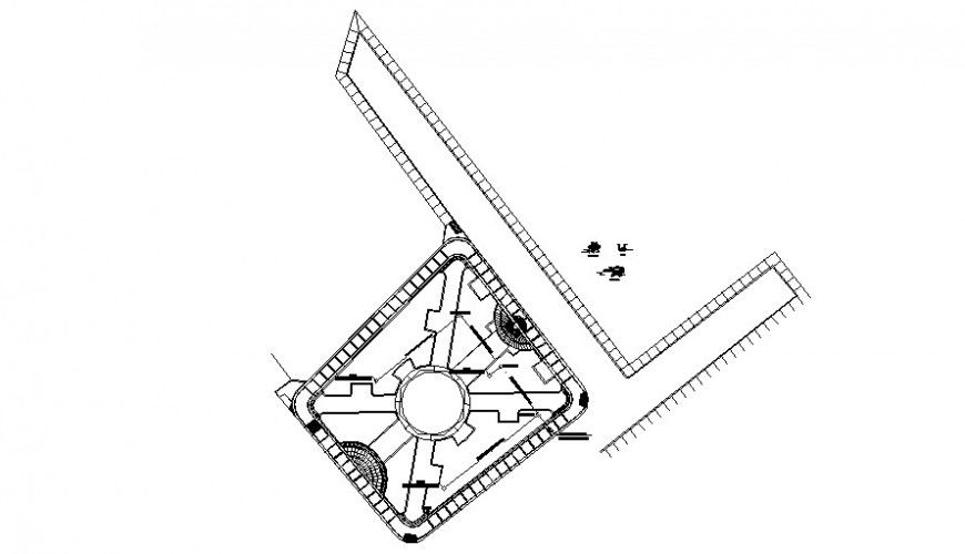 Drawing of landscaping area 2d view autocad software file