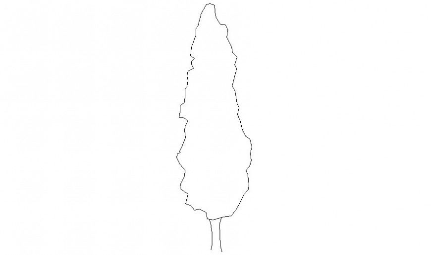 Drawing of landscaping trees 2d view AutoCAD file