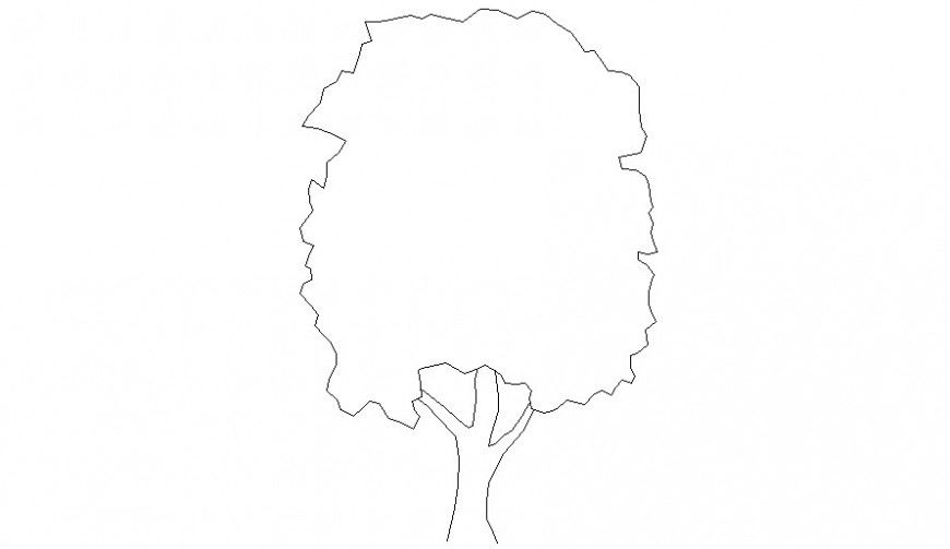 Drawing of Landscaping trees units 2d view in autocad