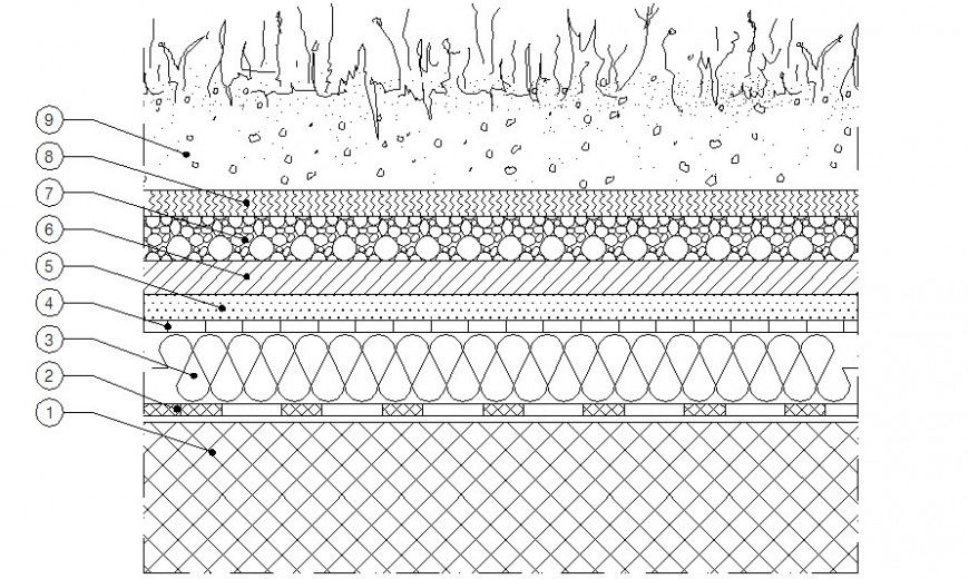 Drawing of landscaping units drawing in autocad software