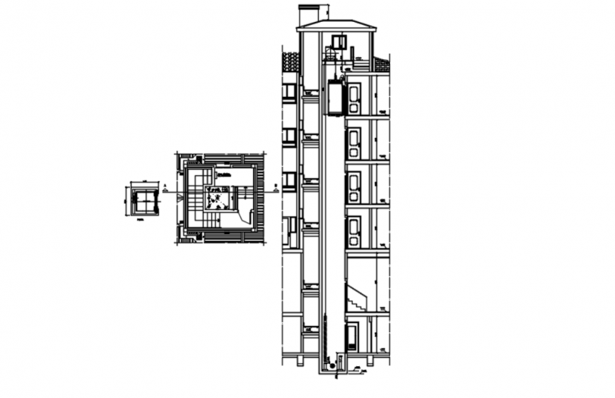 Drawing of lift details autocad file