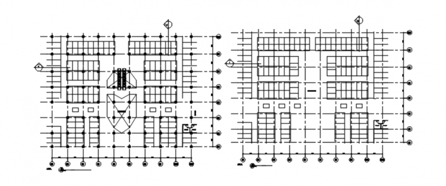 Drawing of mall car parking 2d detail AutoCAD file
