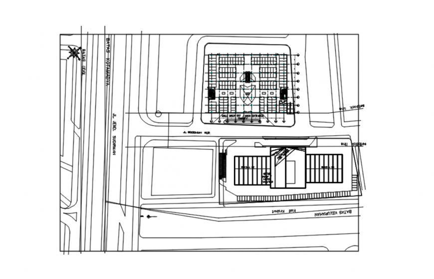 Drawing of mall car parking detail AutoCAD file