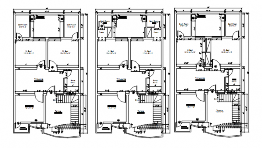 Drawing of marla final house 2d model AutoCAD file