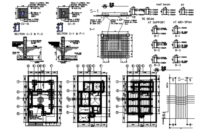 Drawing of model house 2d detail AutoCAD file