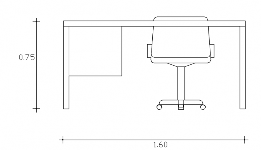 Drawing of office furniture 2d design AutoCAD file