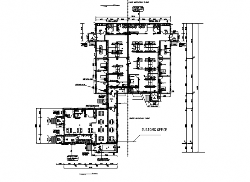 Drawing of offices building autocad file