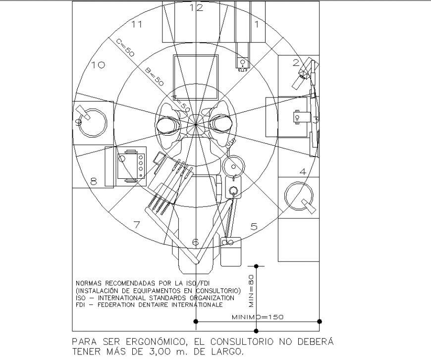 Drawing of operation theatre room in dwg file.