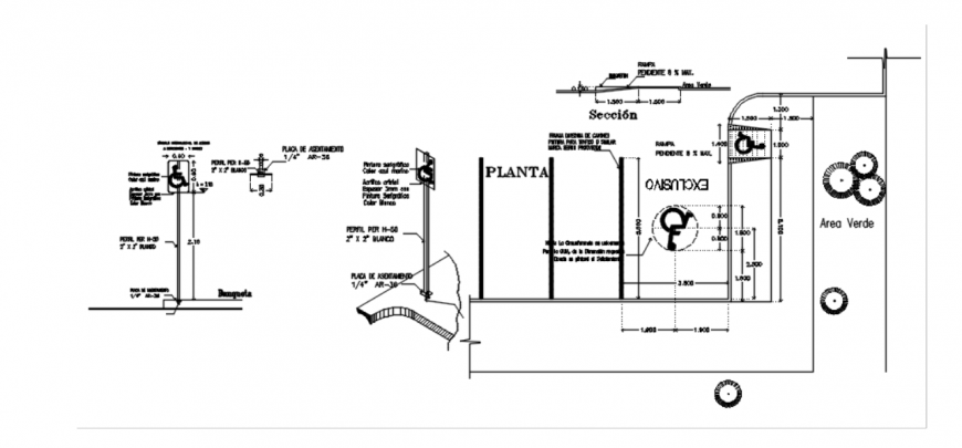 Drawing of parking drawer AutoCAD file