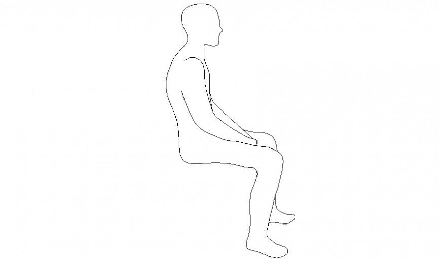 Drawing of people blocks 2d view shown in autocad