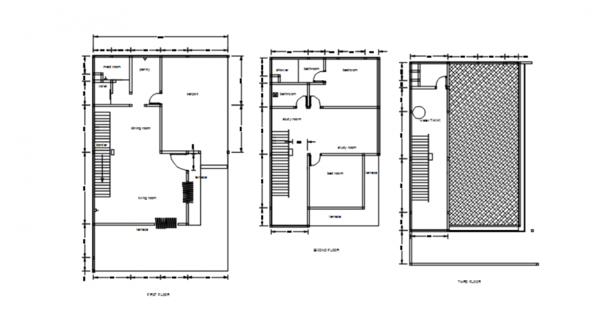 Drawing of public house 2d detail AutoCAD file