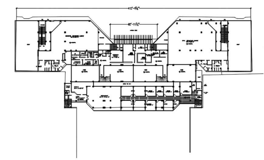 Drawing of qutta existing airport building detail AutoCAD file.