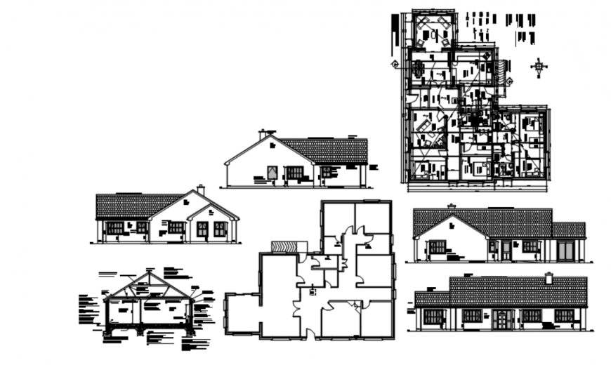 Drawing of residential house block AutoCAD file