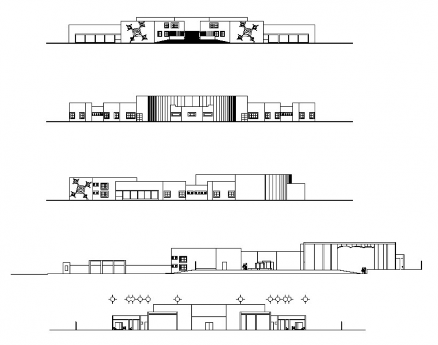 Drawing of school 2d details AutoCAD file