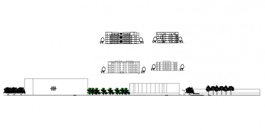 Drawing of school project model 2d details AutoCAD file
