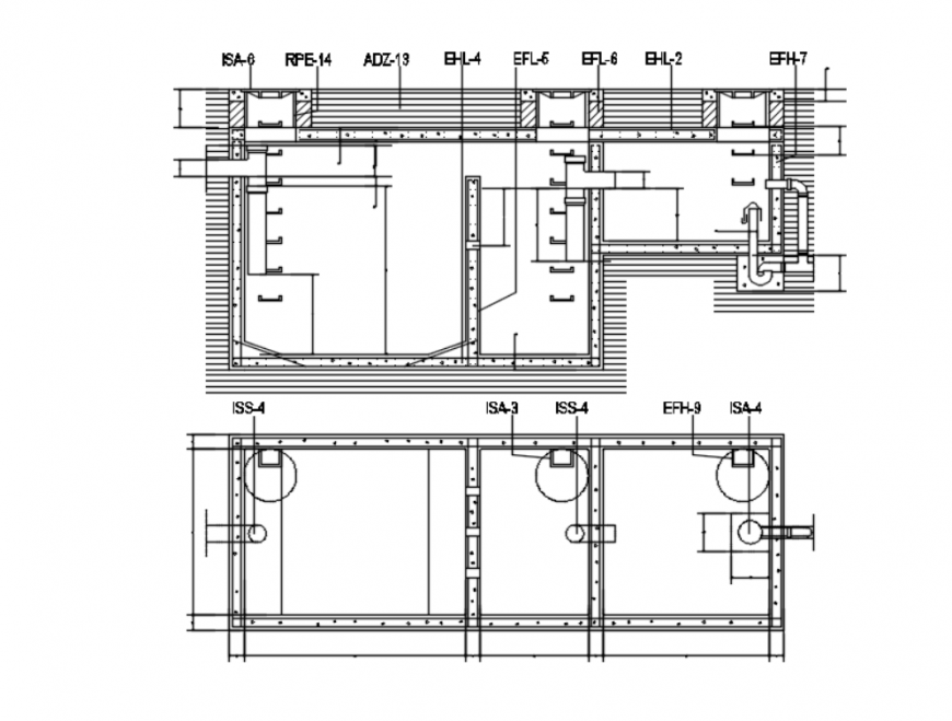 Drawing of septic grave detail AutoCAD file