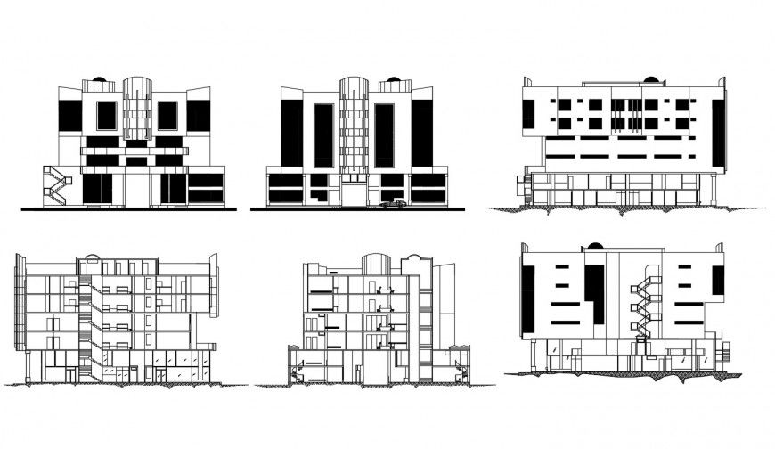 Drawing of shopping center 2d details