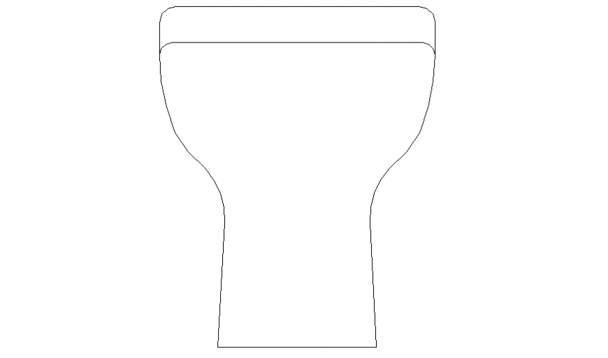 drawing of side elevation of Concealed trap way type of toilet .