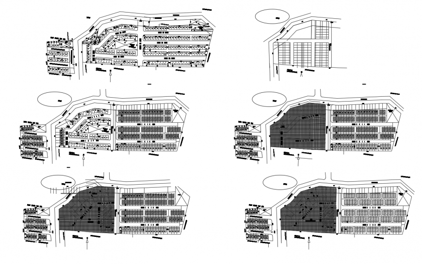 Drawing of site plan 2d design AutoCAD file