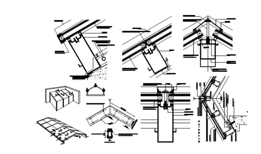 Drawing of skylight line 2d AutoCAD file