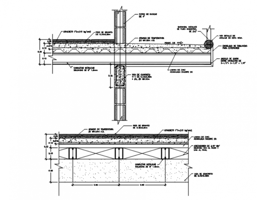 Drawing of slab details AutoCAD file