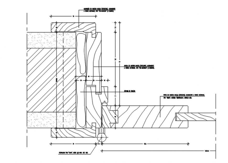 Drawing of solid doors detail AutoCAD file